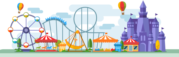 Парк развлечений вектор