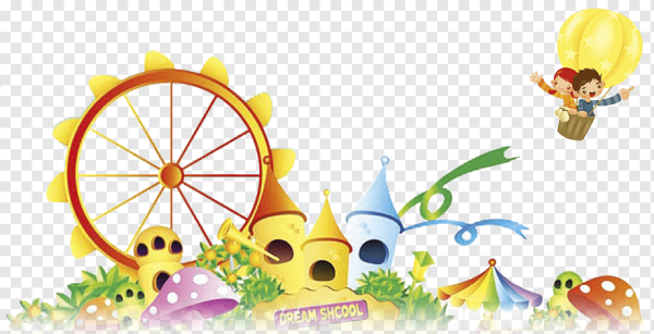 Фон парк аттракционов для детей