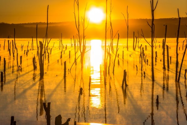 Река Тамбукан вечером