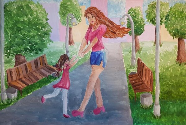 Прогулка рисунок