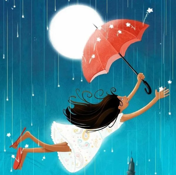 Девушка летает