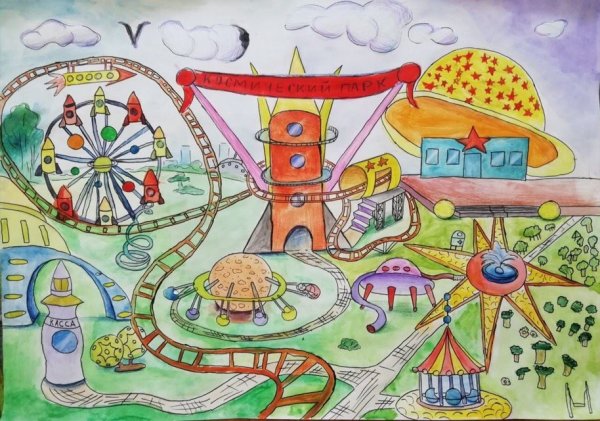 Рисунки парков аттракционов