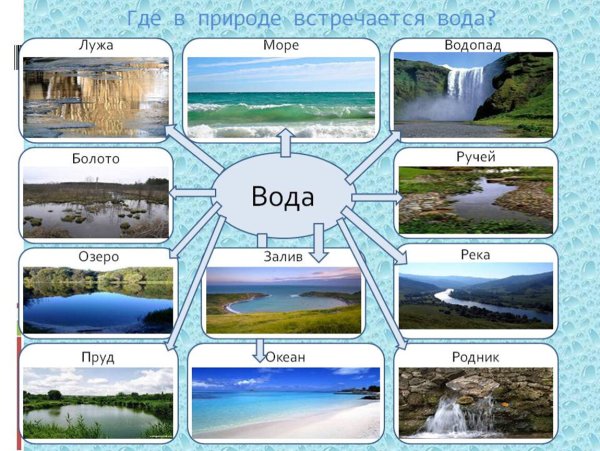 Где в природе есть вода