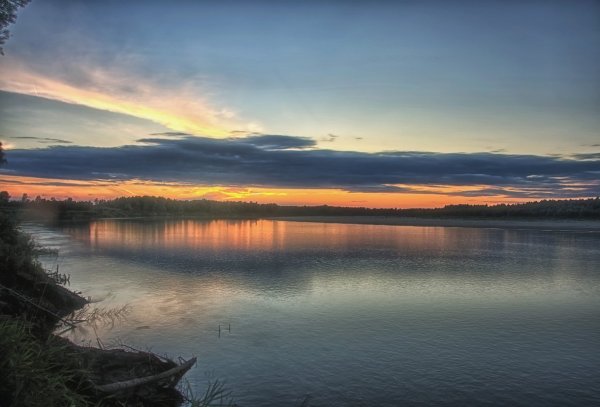 Заката река Обь Новосибирск