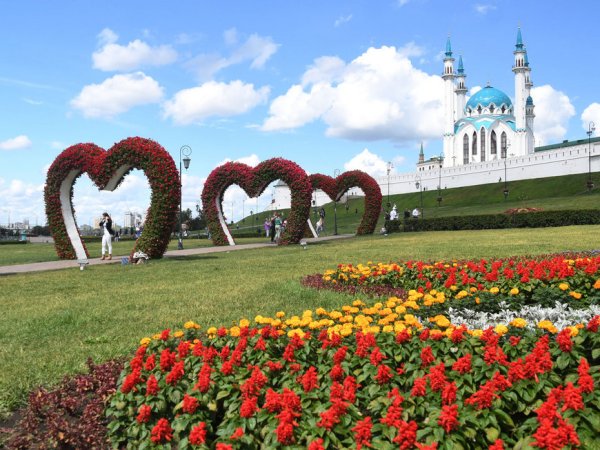 Красивый парк в Казани