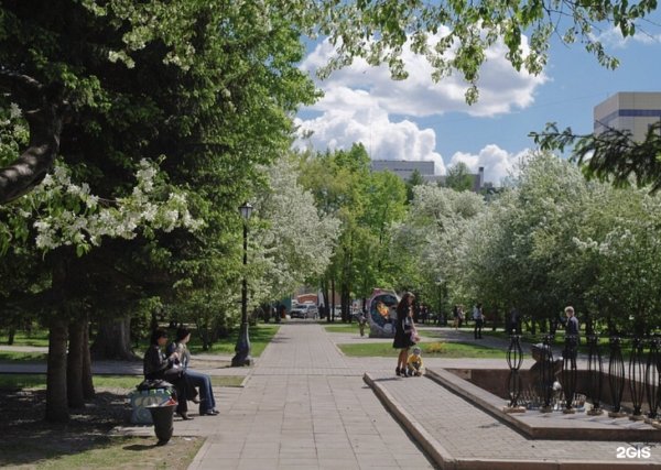Первомайский сквер Новосибирск летом