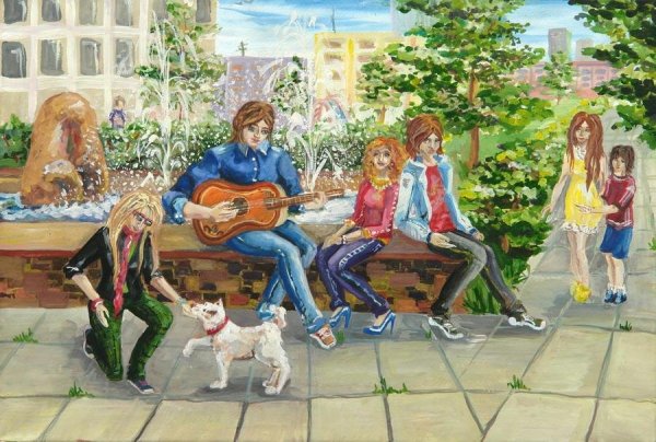 Станковая композиция в художественной школе