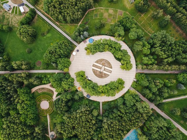 Современные парки вид сверху