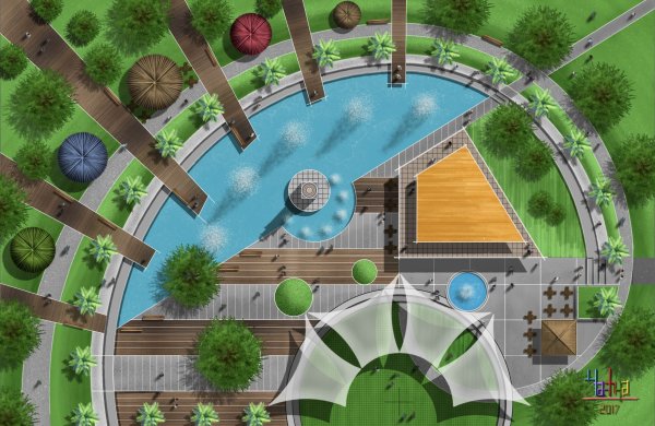 Ландшафт вид сверху