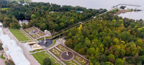 Петергоф Нижний парк сверху
