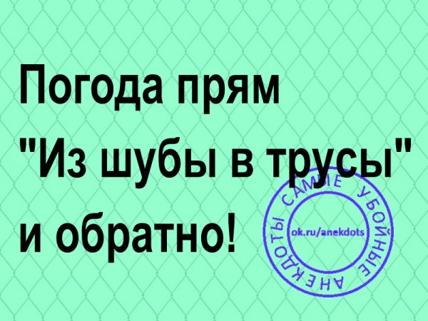 Погода из шубы в трусы и обратно