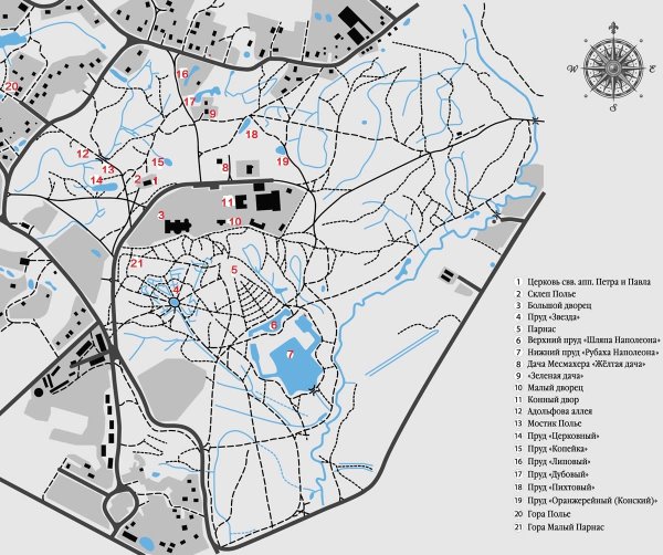 Карта Шуваловского парка СПБ