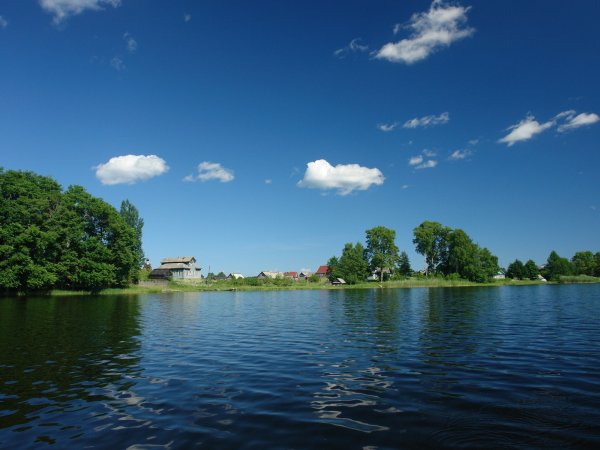 Природа в деревне озеро