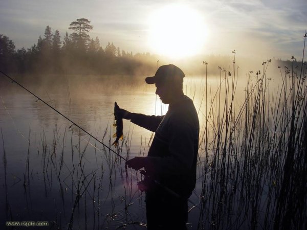Рыбак с удочкой