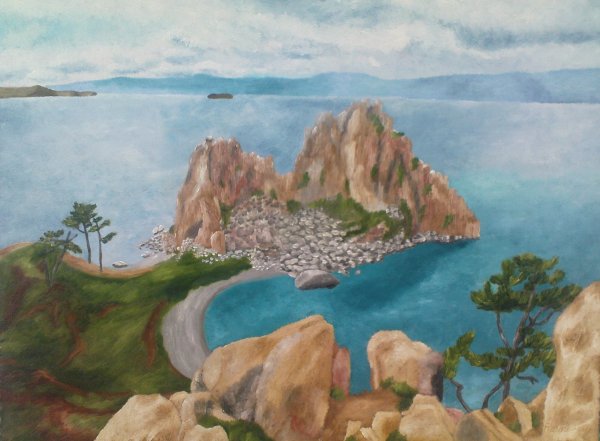 Озеро Байкал рисунок