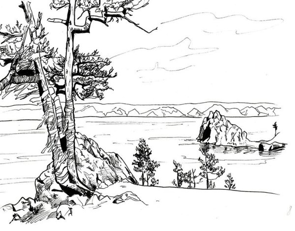 Байкал раскраска