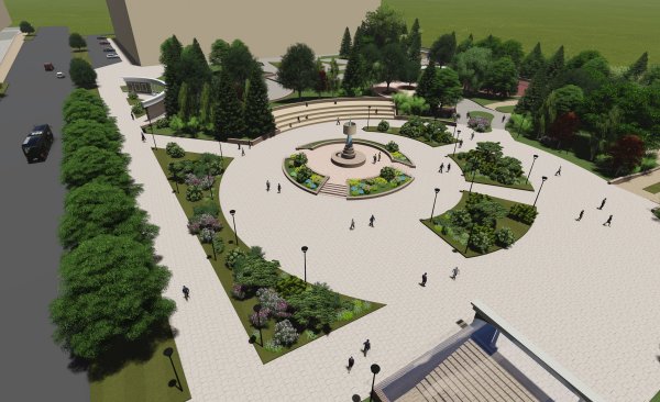 Озеленение сквера