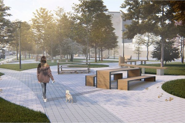 Благоустройство сквера на 50 лет ВЛКСМ