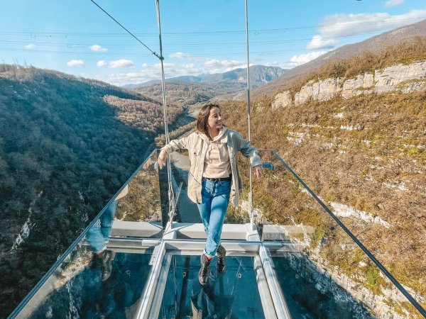 Скай парк Сочи стеклянный мост