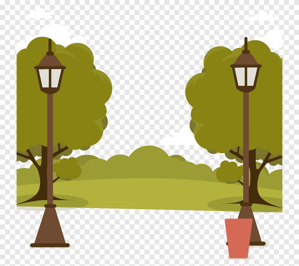 Деревья в парке вектор