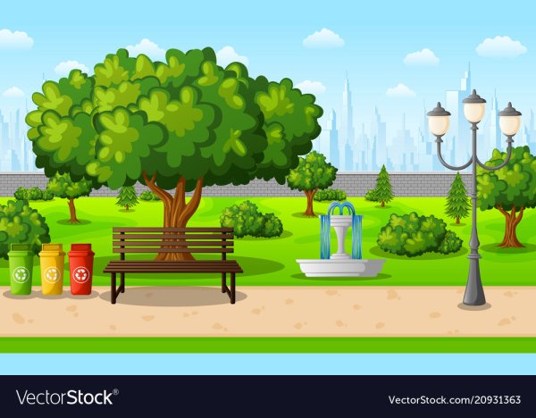 Мультяшный сквер в городе