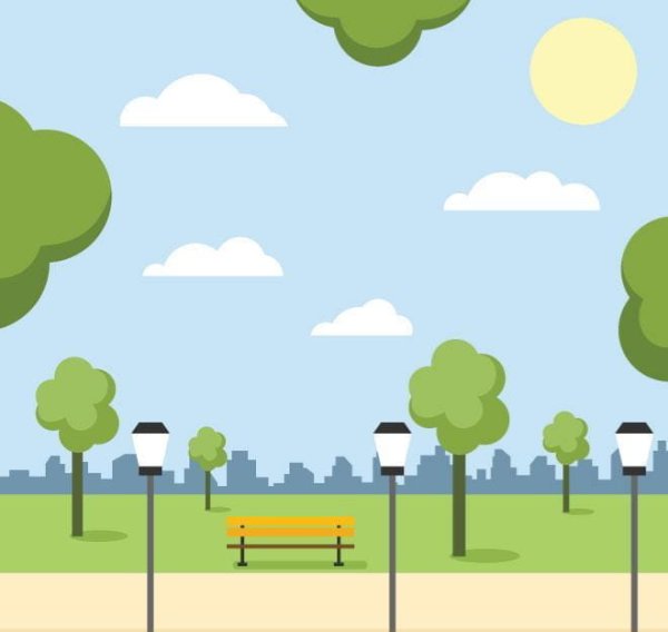 Парк Минимализм рисунок