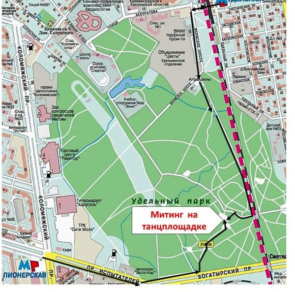 Удельный парк схема парка