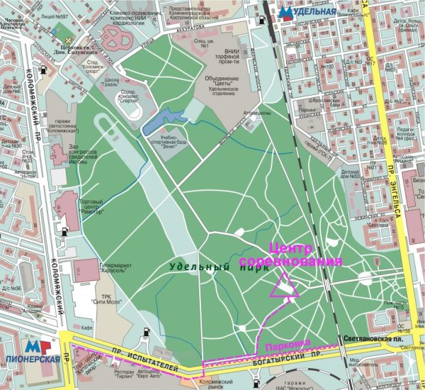 Удельный парк карта парка
