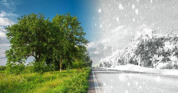 Лето и зима на одной картинке