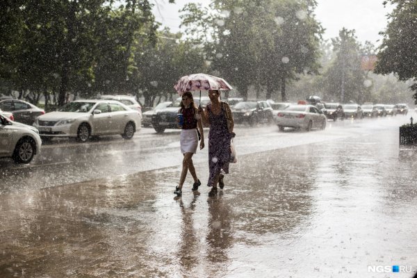 Новосибирск под дождём