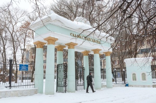 Парк имени Гафури в Уфе зимой