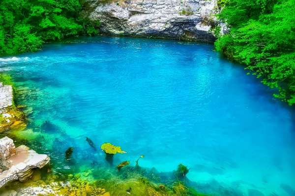 Голубое озеро Рица Абхазия