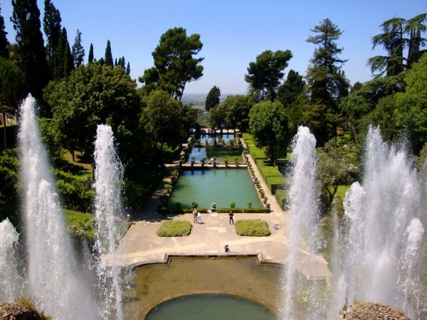 Вилла де Эсте Тиволи фонтаны