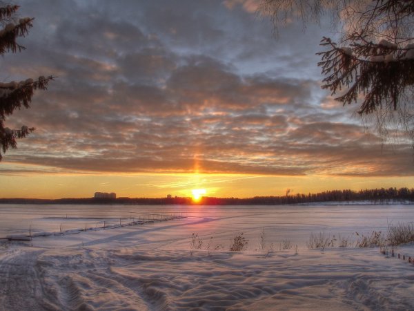 Озеро Сенеж Солнечногорск зимой