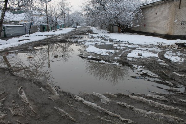 Зима в городе слякоть