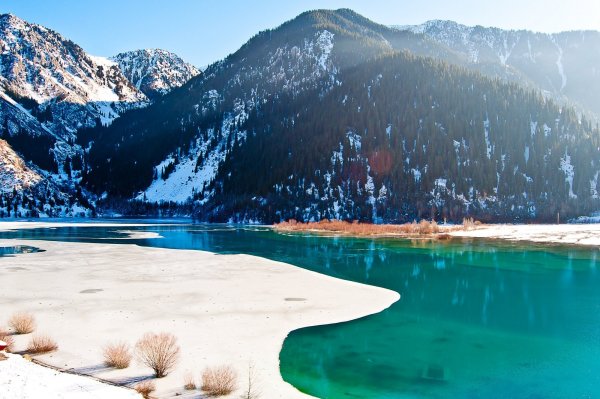 Иссыкское озеро зимой