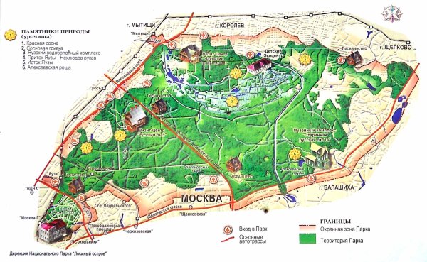 Лосиный остров национальный парк схема парка