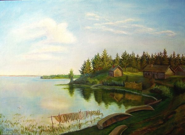 Исаак Левитан «на озере» (1893)