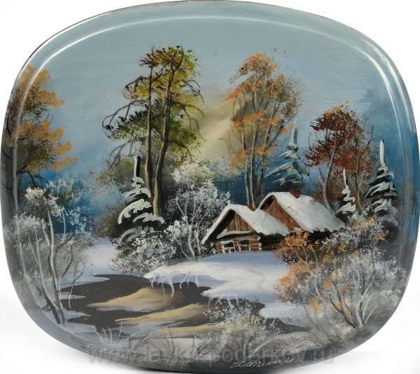 Лаковая миниатюра Федоскино пейзажи