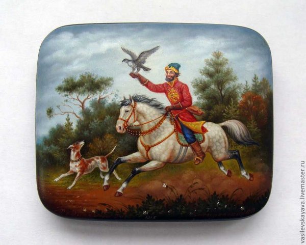 Лаковая миниатюра Федоскино Кремль Козлов