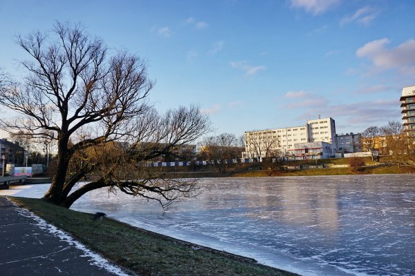 Нижнее озеро Калининград зимой