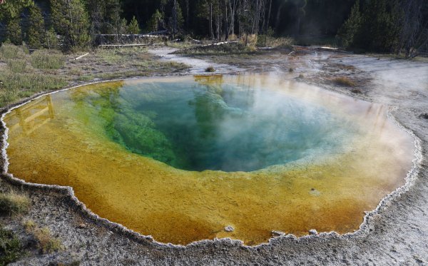 Озеро утренней славы, национальный парк Yellowstone в США
