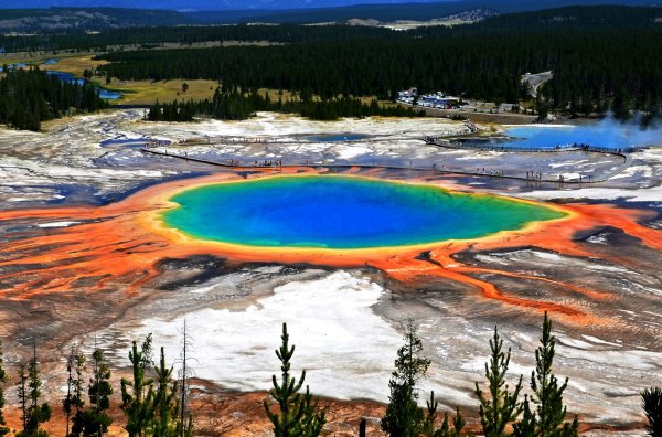 Национальный парк Йеллоустоун озеро утренней славы