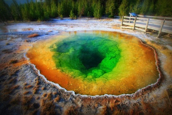 Озеро утренней славы, национальный парк Yellowstone в США