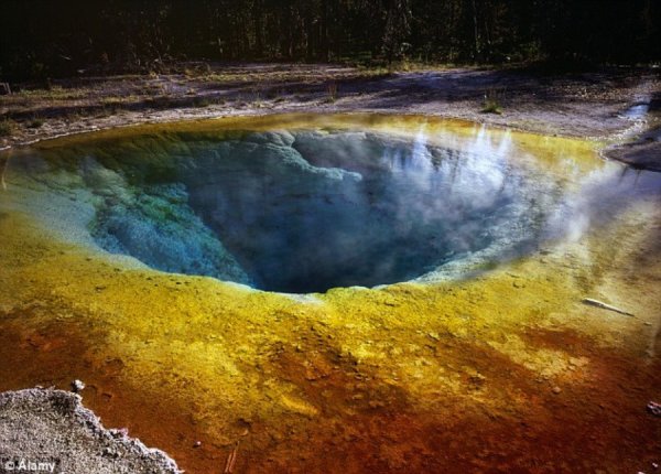 Национальный парк Йеллоустоун озеро утренней славы