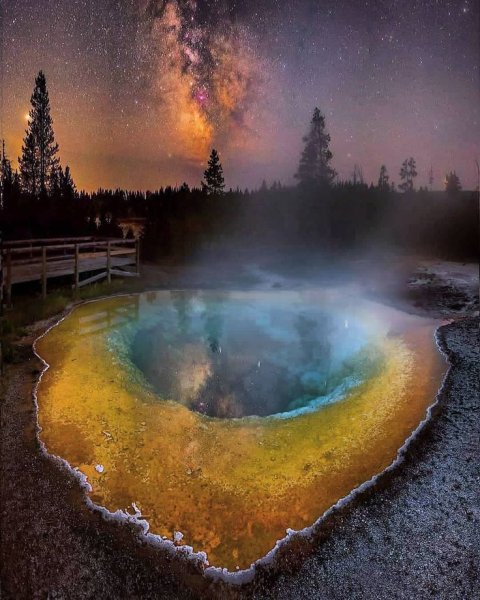 Йеллоустоун озеро утренней славы