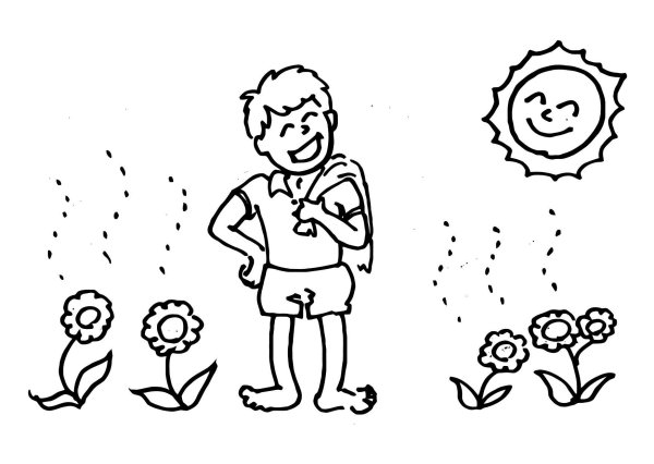 Раскраска теплая погода