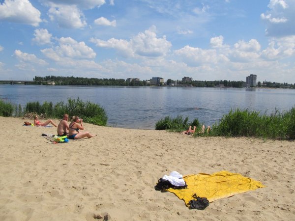 Силикатные озера в Липецке пляж