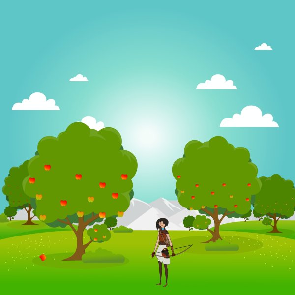 Природа мультяшный парк