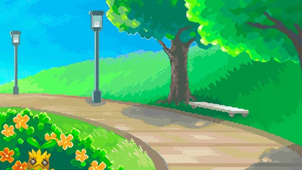 Мультяшная дорога в парке